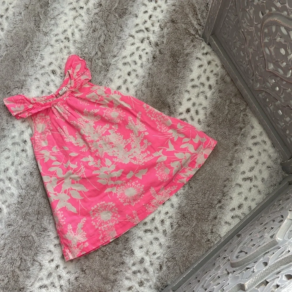 GAP Kids Hawaiian dress girls 2T Barbie pink floral tropical coconut girl beach